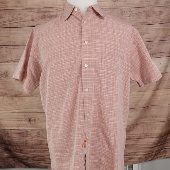 VAN HEUSEN RAYON BLEND SHORT SLEEVE BUTTON DOWN HAWAIIAN SHIRT MENS SZ L - Picture 3 of 7